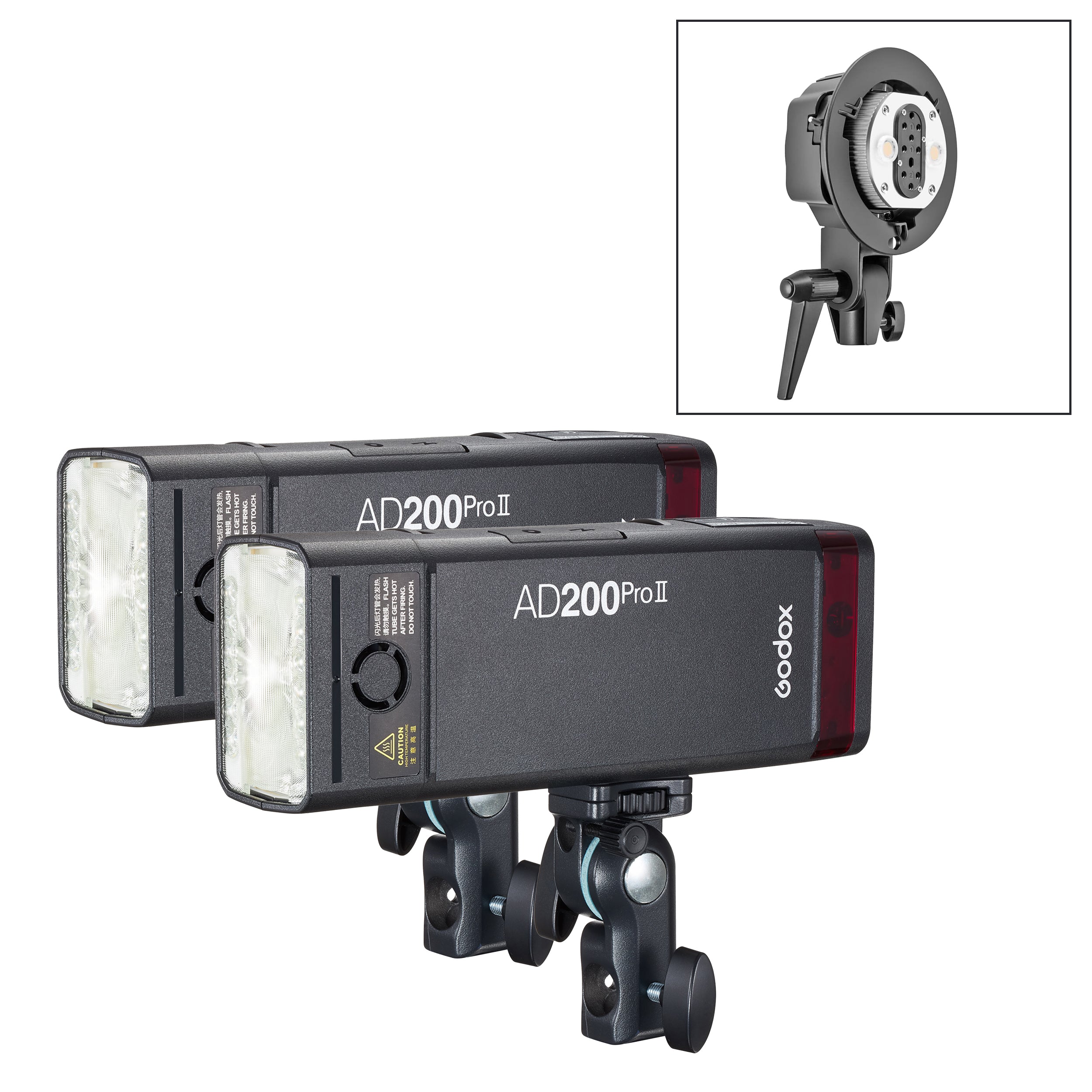 Set van 2 accu's voor Godox AD200 / AD200 PRO compatibel Set van 2 accu's voor Godox AD200 / AD200 PRO compatibel