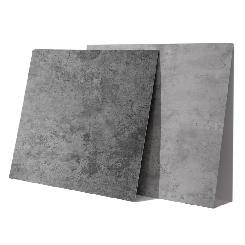 60x60cm Light/Dark Grey Concrete Effect PVC Boards Twin Kit
