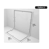EasiFrame Curved Portable Cyclorama System - Standard Frame (2.5m x 2.145m)