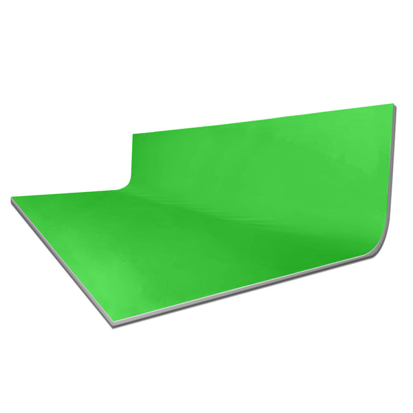 Curved Large Commercial Cyclorama Infinity Cove Backdrop and Frame Bundle Kit - Chromakey Green (Made To Order)