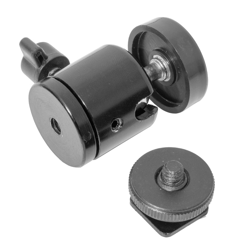Pixapro Mini Ball Head With hot Shoe connector bottom view with hot shoe adapter removed