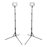 Twin LED308 Kit with 2 Portable Light Stands and Batteries