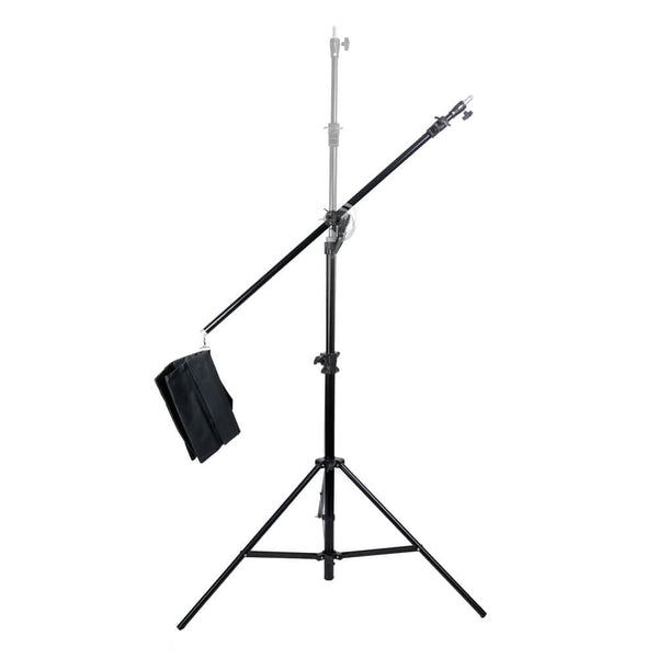 Heavy Duty Compact 2-in-1 Reclined Boom Stand By PixaPro 