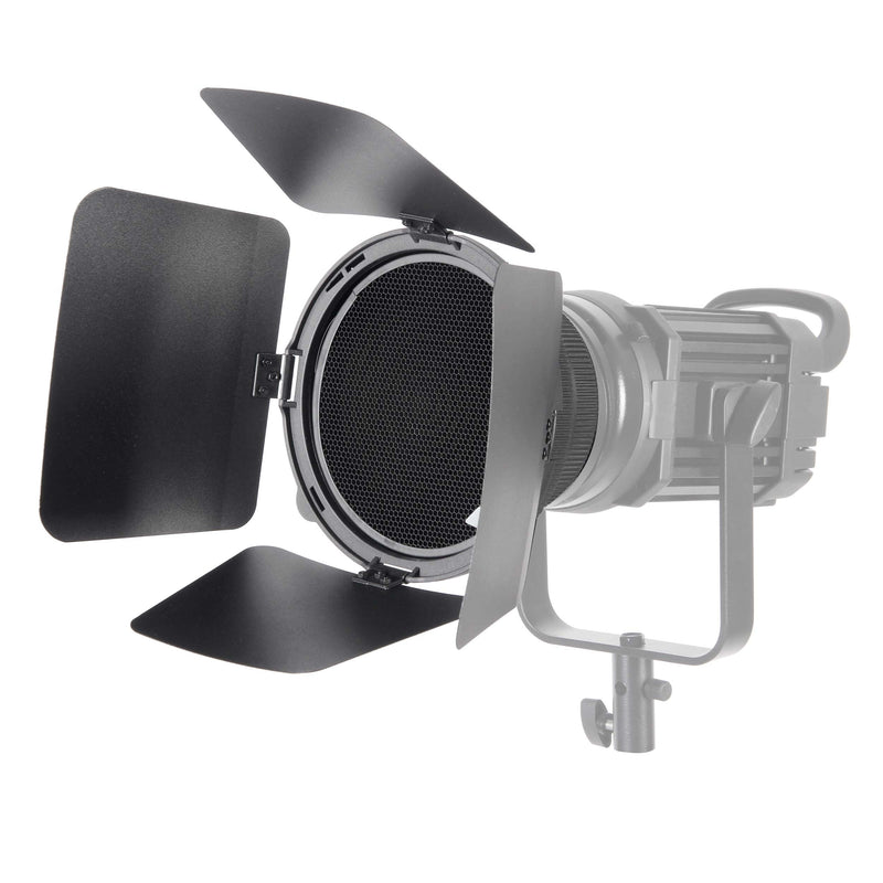 PIXAPRO Focusable Optical Fresnel Lens with barn doors