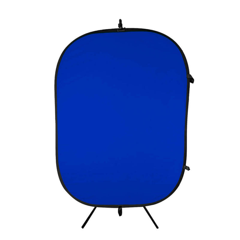 3 ln 1 Blue/Grey Backdrop Photo 1.5x2m, Stand Frame & Clamp