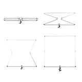 90x90cm (35.4inx35.4in) Collapsible Flat Panel Diffuser with C-Stand & Boom Arm