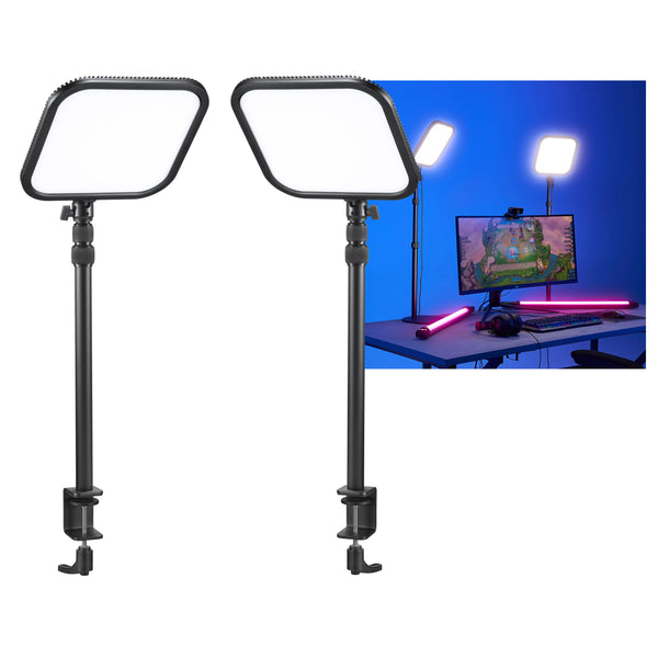 ES30 Live-Streaming LED Light Panel Table-Clamp Twin Kit