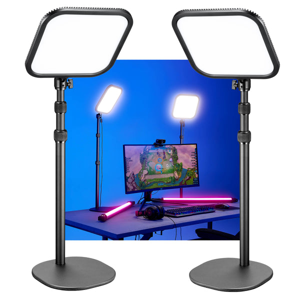 ES30 Live Streaming Bi-Colour LED Lighting Twin Kit with Table-Top Stands