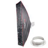 30x140cm (11.8"x55.1") Easy-open Strip Umbrella Softbox with 4cm Grid For Multiblitz V-Type