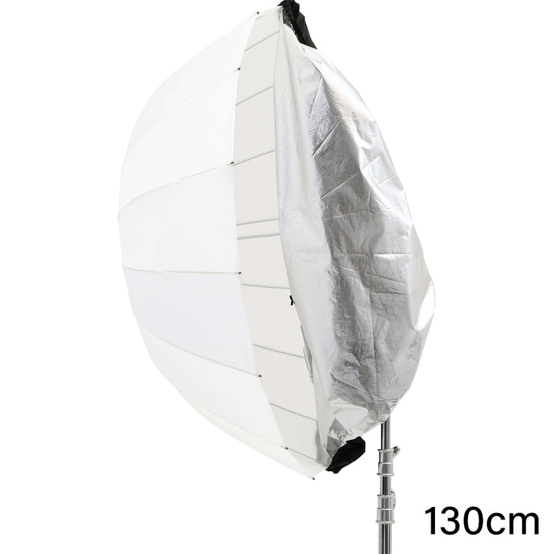 3in1 Parabolic Shoot-Through Umbrella with Black/Silver Cover (130cm) 