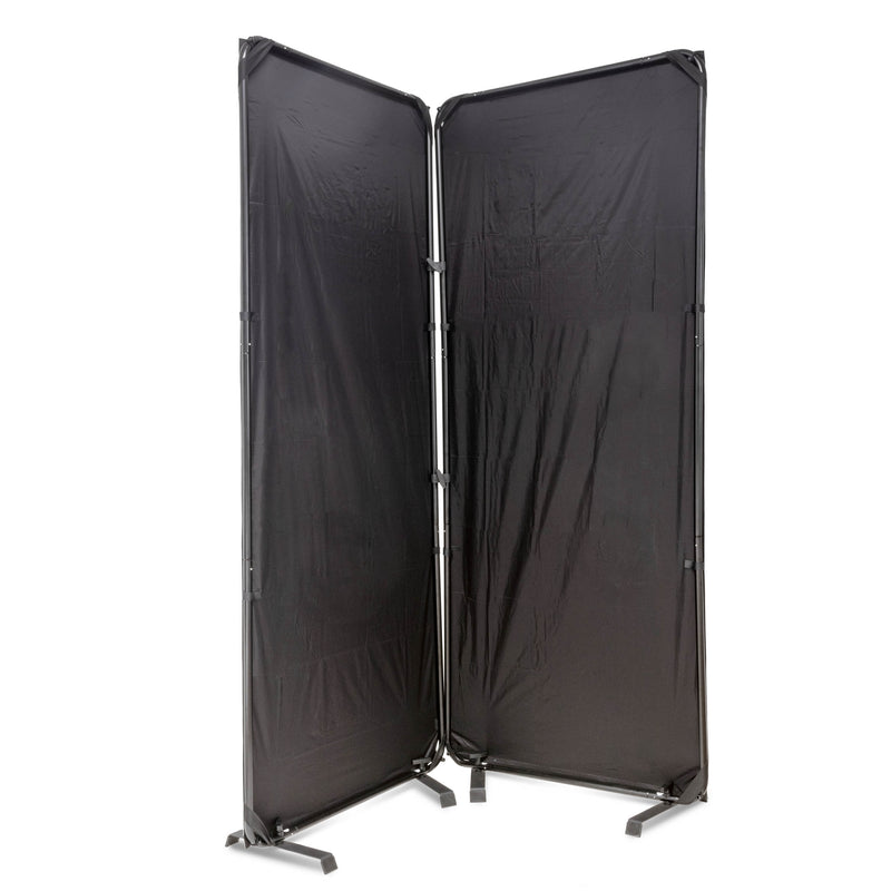 The Free-Standing Reflector panel connected together to form a V-Flat (Black Side Side)