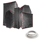 FlatPak Softbox Modifier Bundle with Two Layers of Diffusion and Honeycomb Grid