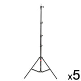 5 x 240cm Retractable Air-Cushioned Light Stand 