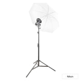 LI-ION580 II Speedlite Shoot-Thru Umbrella Kit For Nikon