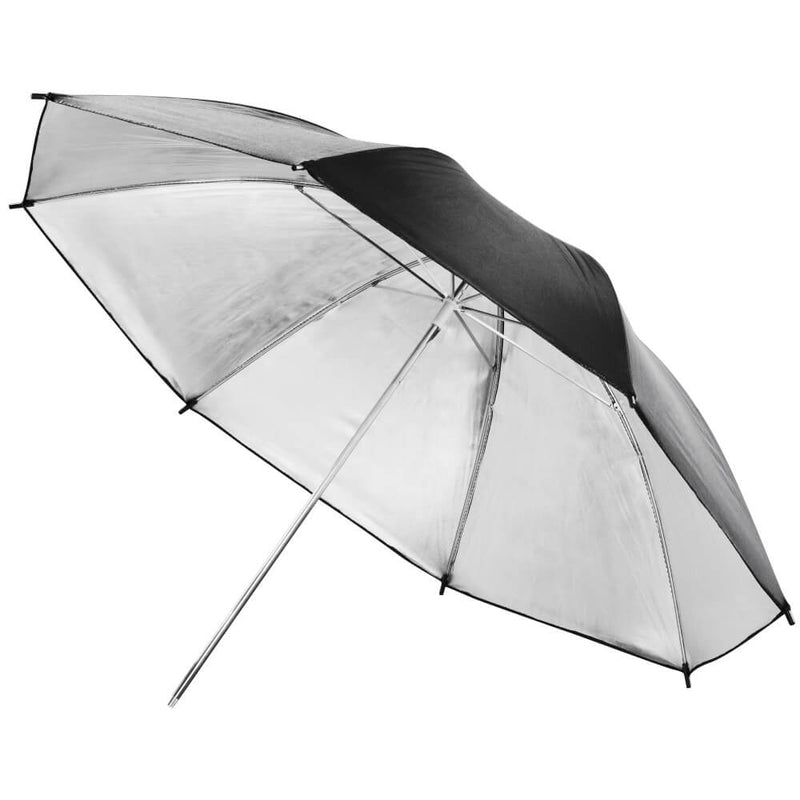 2 In 1 40" Translucent Umbrella With Removable Black/Silver Cover