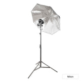 LI-ION580II Speedlite Black/Silver Bounce Umbrella Kit For Nikon 