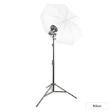 Camera Speedlite Li-ION580 MKIII with Shoot-Thru Umbrella Kit -Nikon 