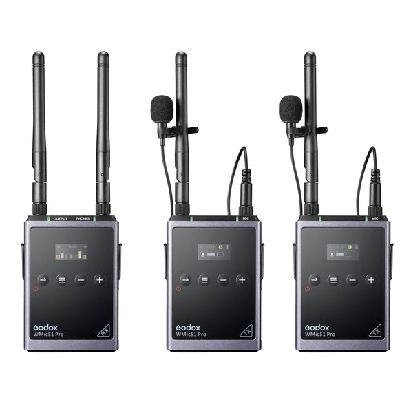 WMicS1 Pro Professional Dual-Channel Cordless UHF Mics Set