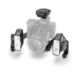 Godox MF12-DK2 Dental Macro Flash Kit for Sony Attached to Camera with bracket Folded In