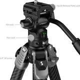 Portable Video Carbon Fiber Tripod AP255Pro (5477)