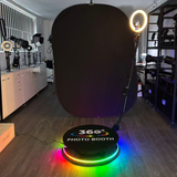 X-Small 80cm 360° Electronic Rotating Turntable Photo Booth with Metal Plate - For 1-2 persons