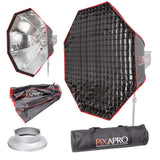 2-In-1 90cm Fast Installation Octagonal Umbrella Softbox with Grid