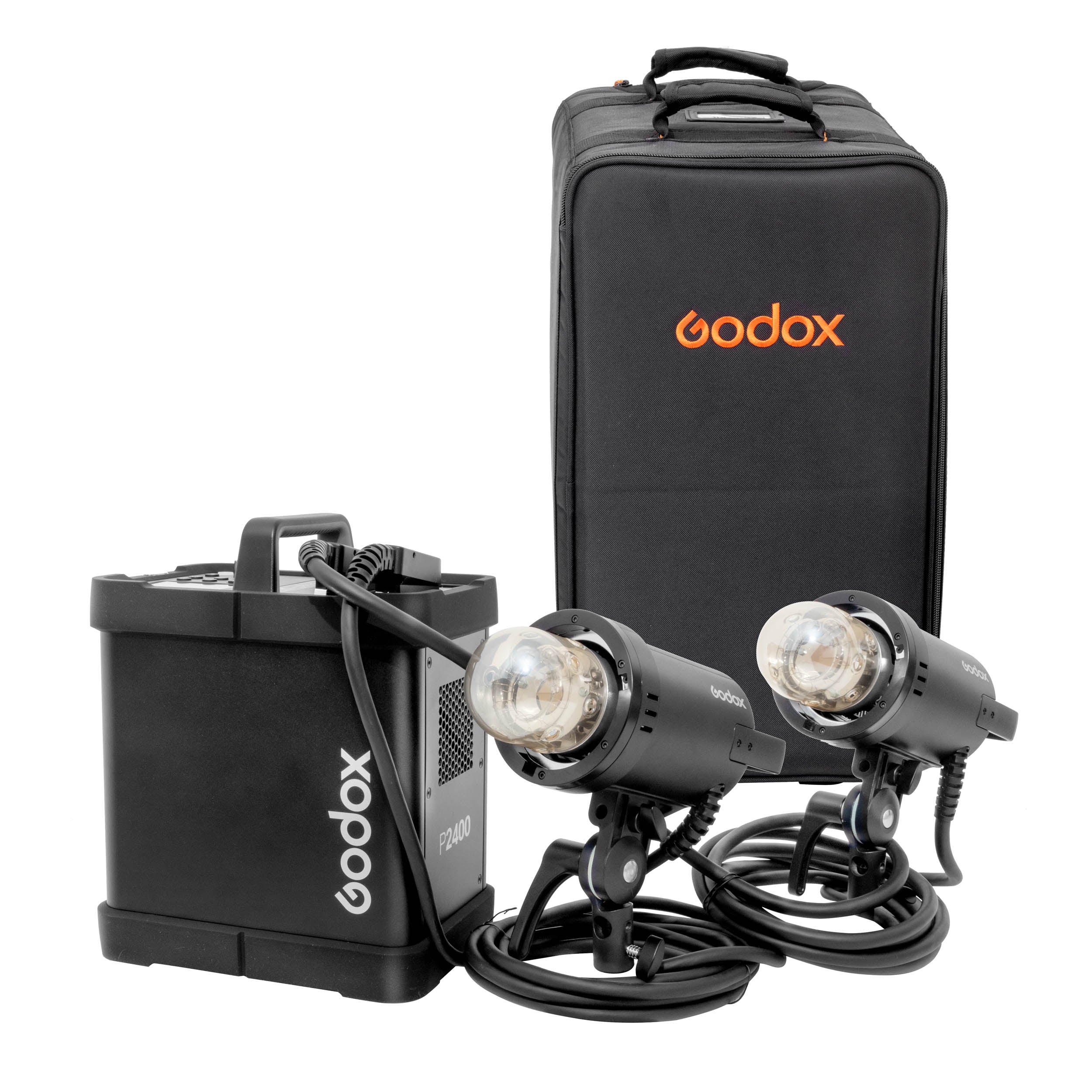 GODOX P2400P Pack and Head Flash System with 2x H2400P Flash Heads