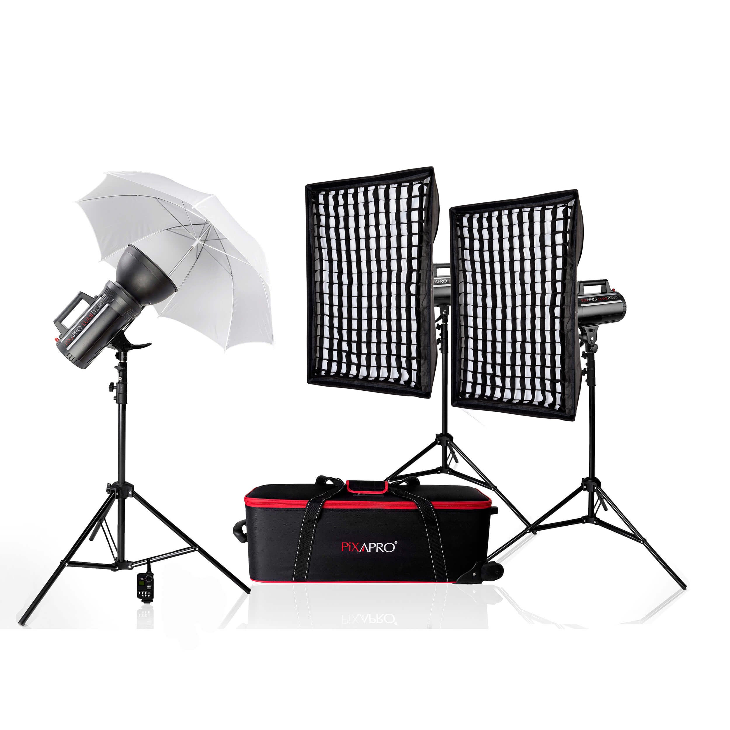 LUMI 200 II 600Ws Three Head Kit with Trigger (200/200/200)