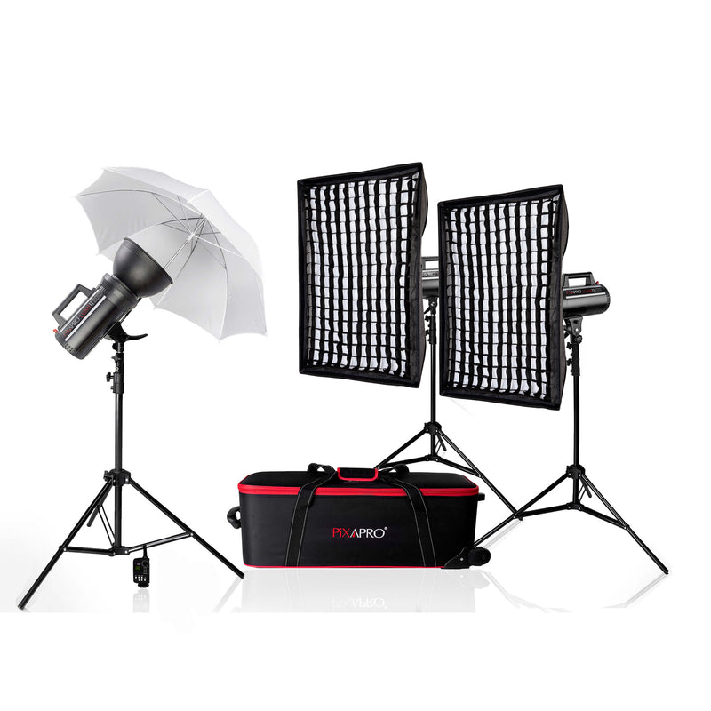 LUMI 200 II 600Ws Three Head Kit with Trigger (200/200/200)