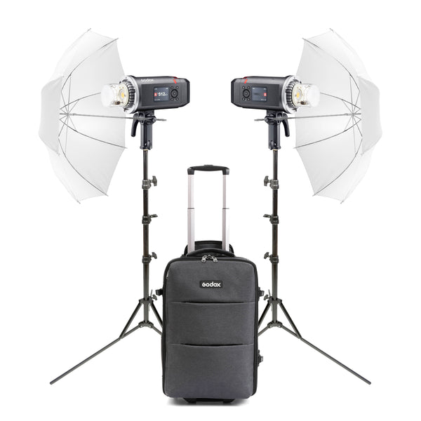 Godox AD600BMII Portable Studio Lighting Twin Flash Photography Kit