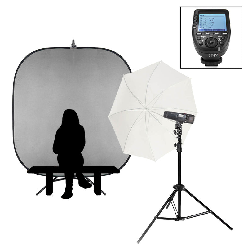 All-in-1 PIKA200PRO Single Portrait Flash Kit designed for School Photography