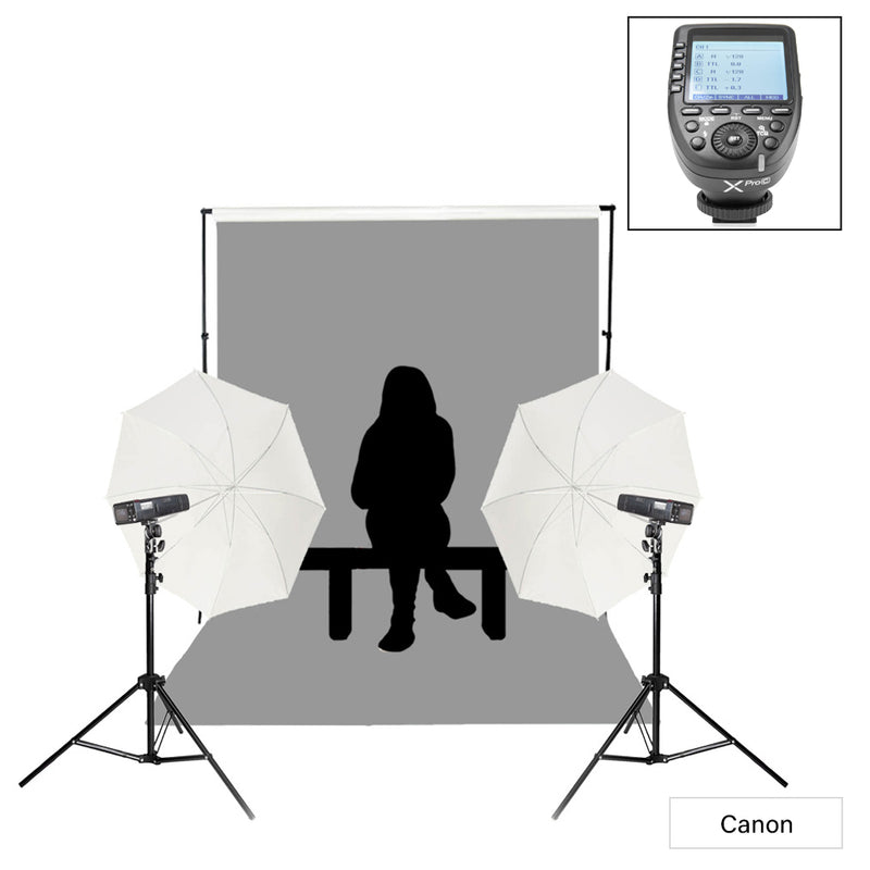 PIKA200PRO Battery Flash Portrait Lighting Kit for Group School Photography