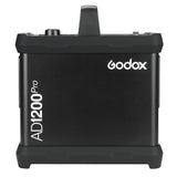 Godox AD1200Pro 1200Ws Portable Battery Power Flash Head and Pack Front View of Pack