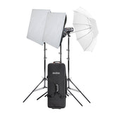 Godox AD300PROII Compact 300Ws Portable Professional Lighting Three Head Flash Strobe Kit
