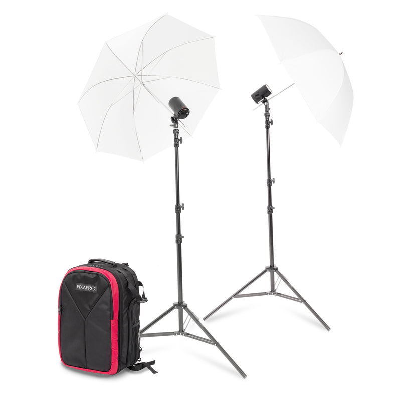 AD100PRO Twin Umbrella Backpack Battery Flash Kit