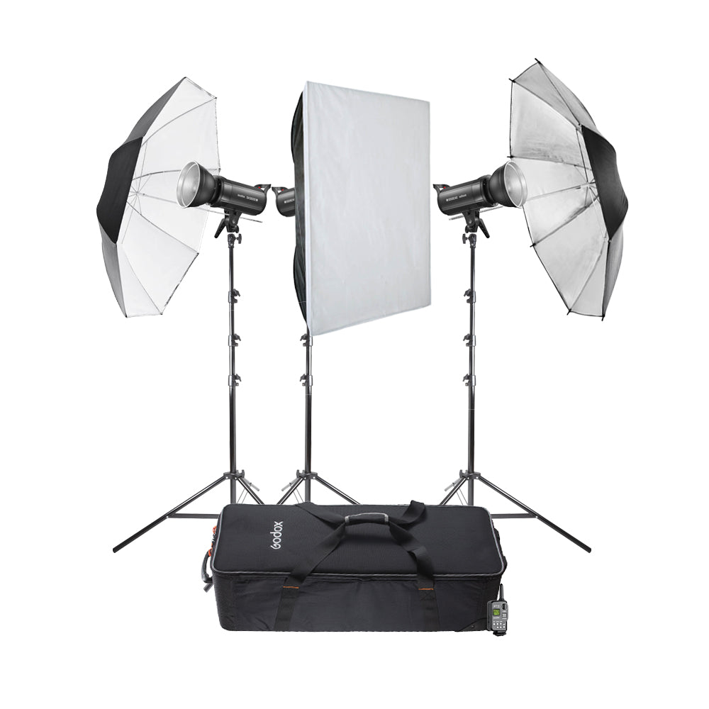 SK300II-V Trio of Studio Strobe Flash Lighting Kit - PixaPro/Godox