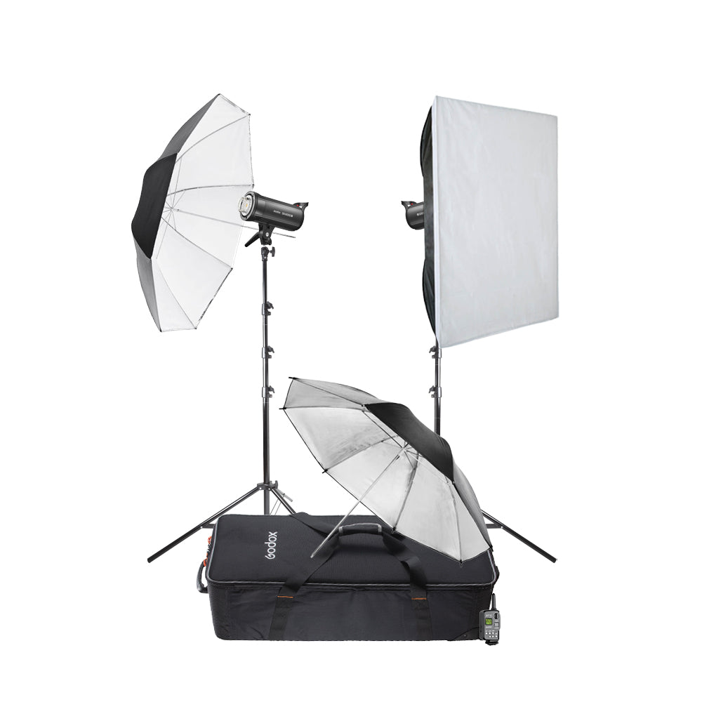 SK400II-V Dual Studio Super-Bright LED Flashlight Lighting Setup
