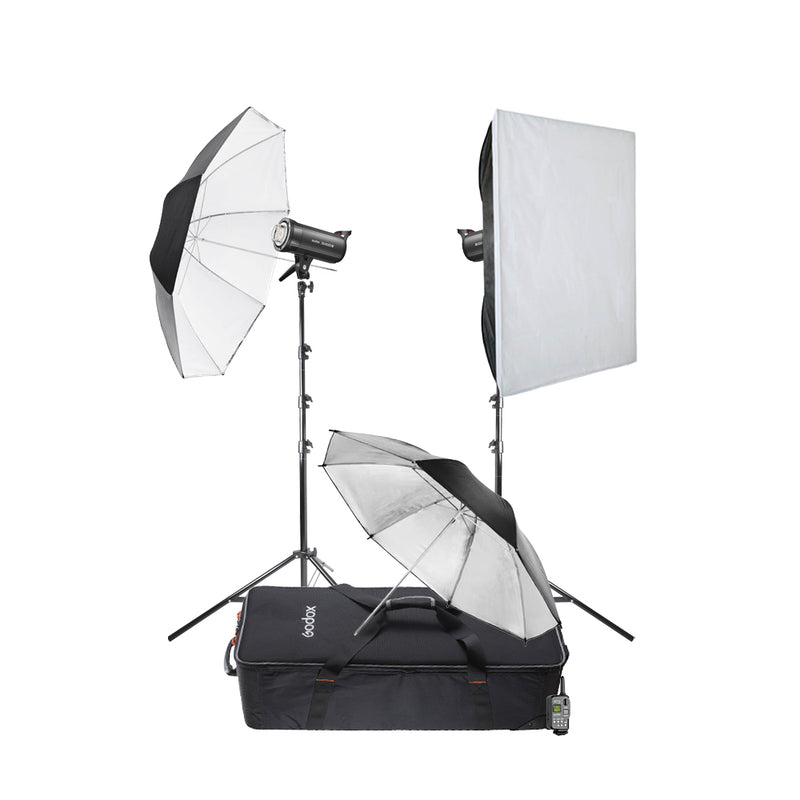 SK400II-V Dual Studio Super-Bright LED Flashlight Lighting Setup