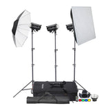 DP600IIIV Three Head Studio Flash Lighting Kit
