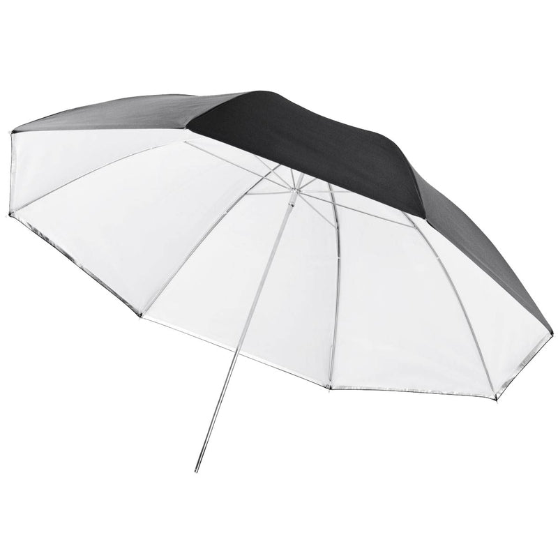 2 In 1 40" Translucent Umbrella With Removable Black/Silver Cover