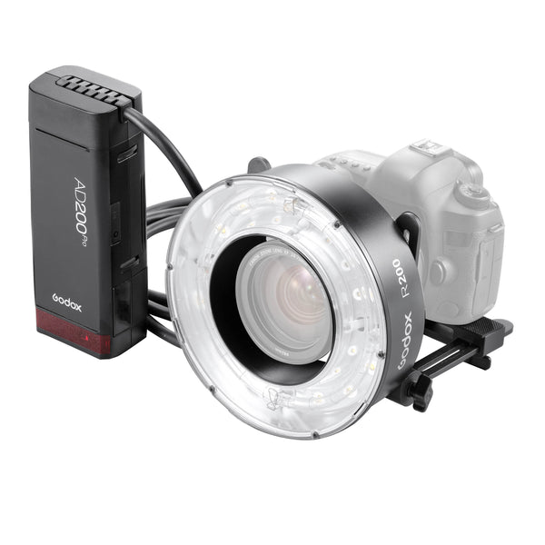 AD200 PRO Battery Flash With R200 Ring Flash Attachment