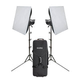 Godox MS200V Twin Softbox Studio Photography Lighting Kit