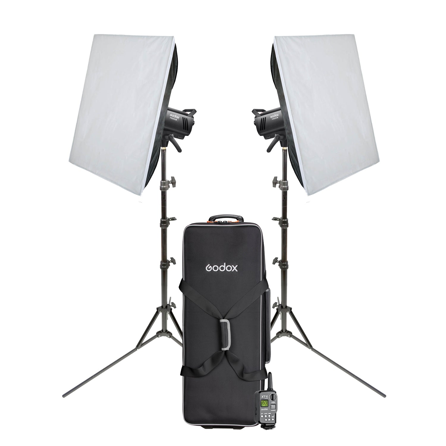 Godox MS200V Twin Softbox Studio Photography Lighting Kit