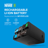 Battery Plus NP-F970 8600mAh Sony-Compatible Battery with LCD Display and USB-C Charging Port