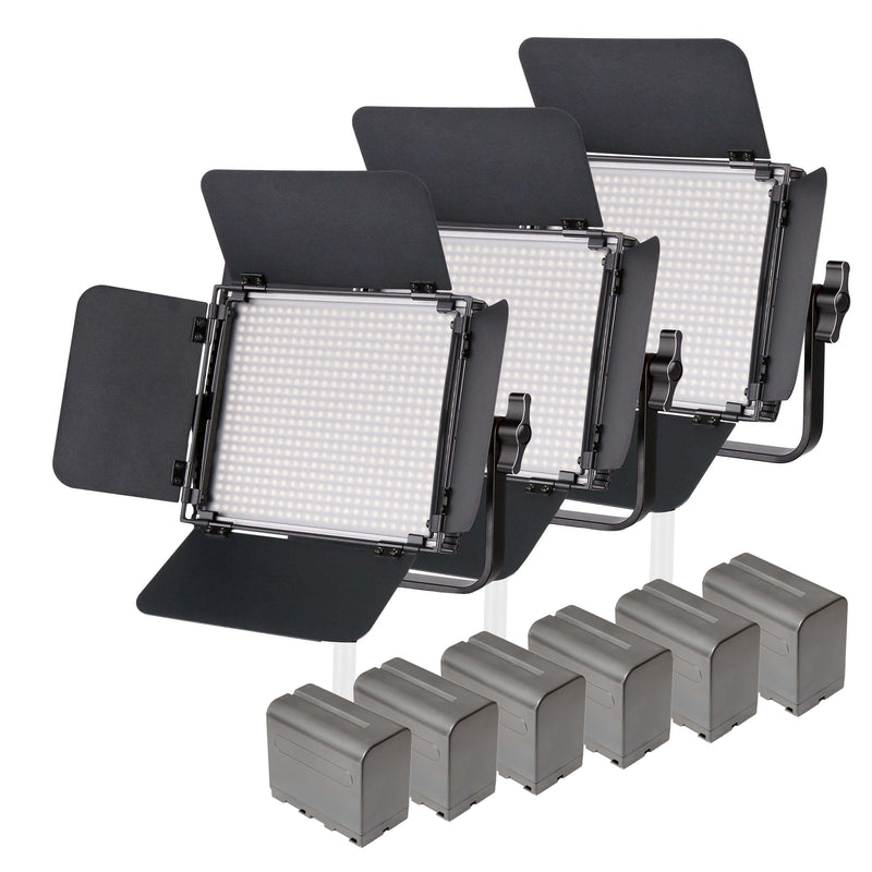 LECO 500B II Bi-Colour LED Video Light Three-Head Panels
