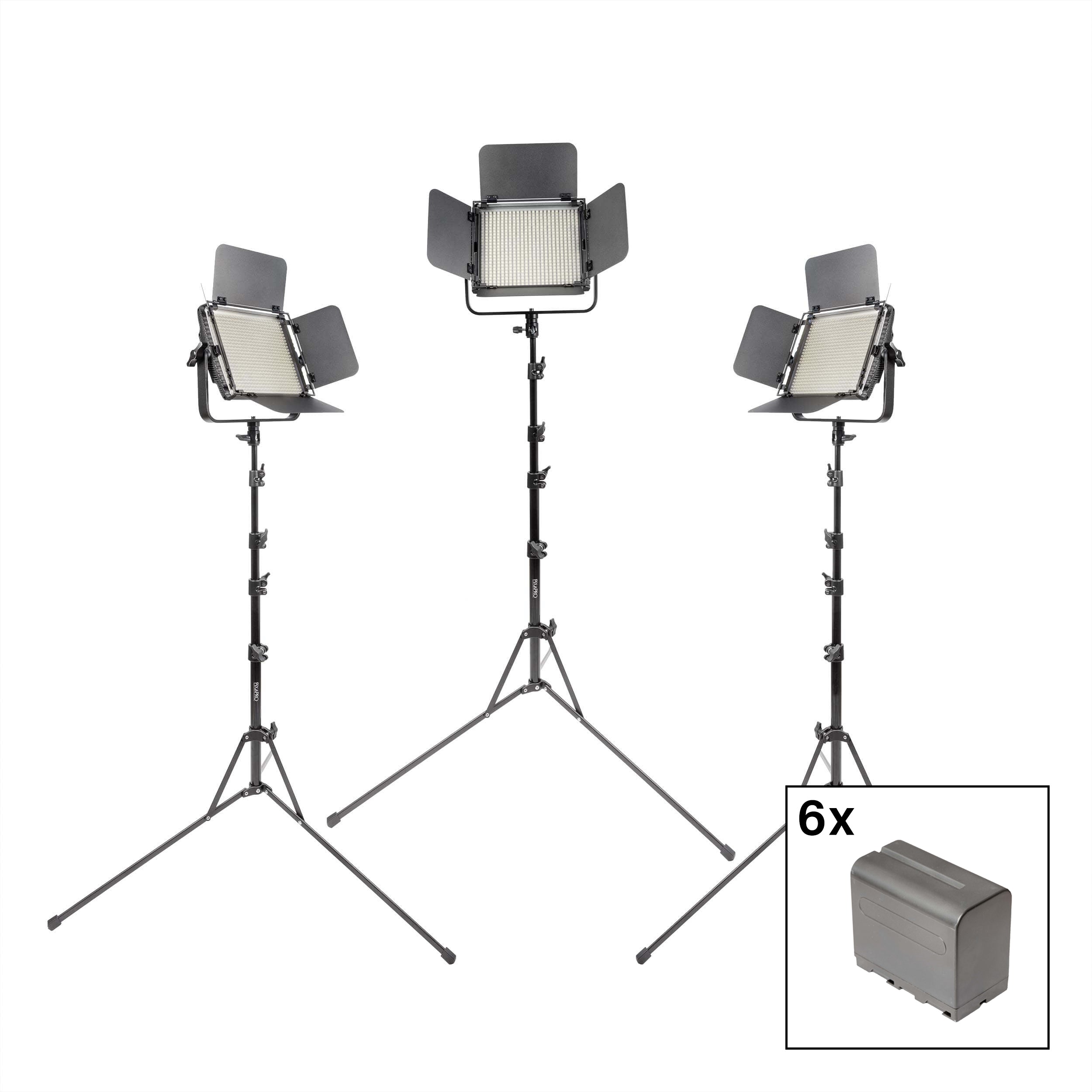 LECO 500S II Daylight Balanced LED Video Light Triple Kit