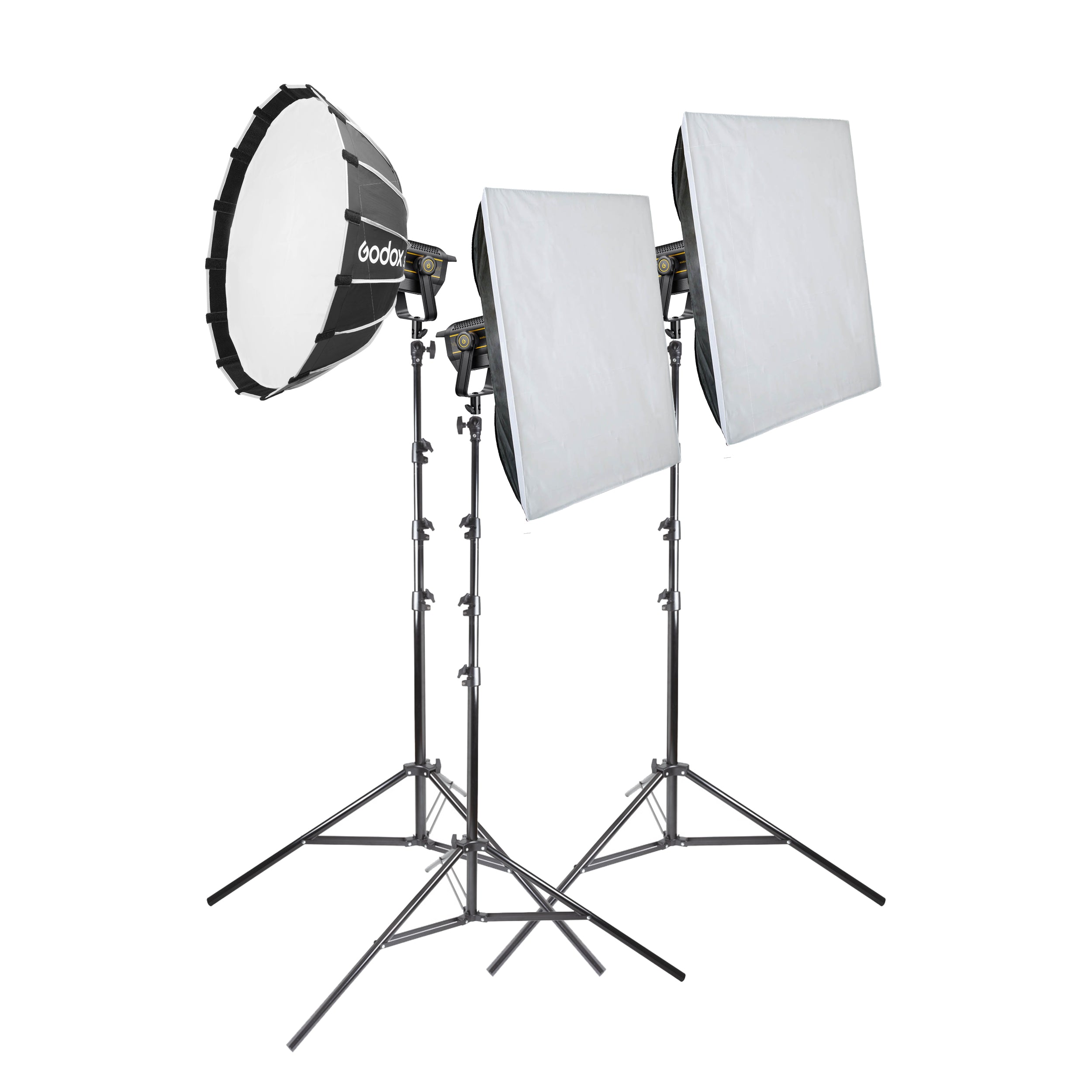 GODOX VL150II LED Continuous Three Head Softbox Lighting Kit