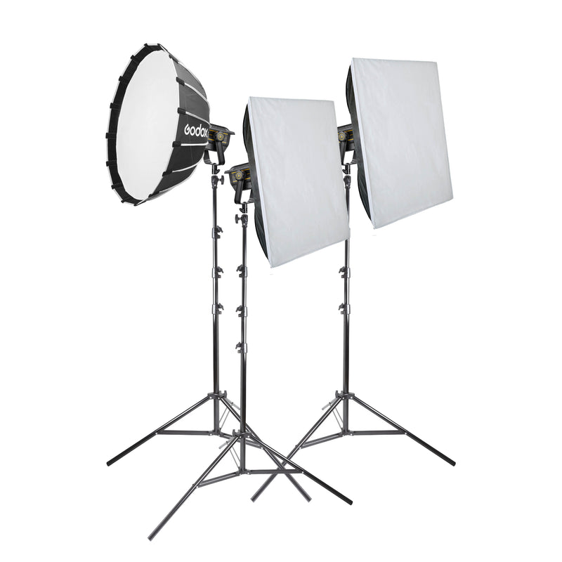 GODOX VL150II LED Continuous Three Head Softbox Lighting Kit