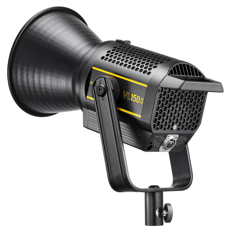 Godox VL150II 165W Daylight-Balanced Flicker-Free Constant LED Light Rear View with Reflector
