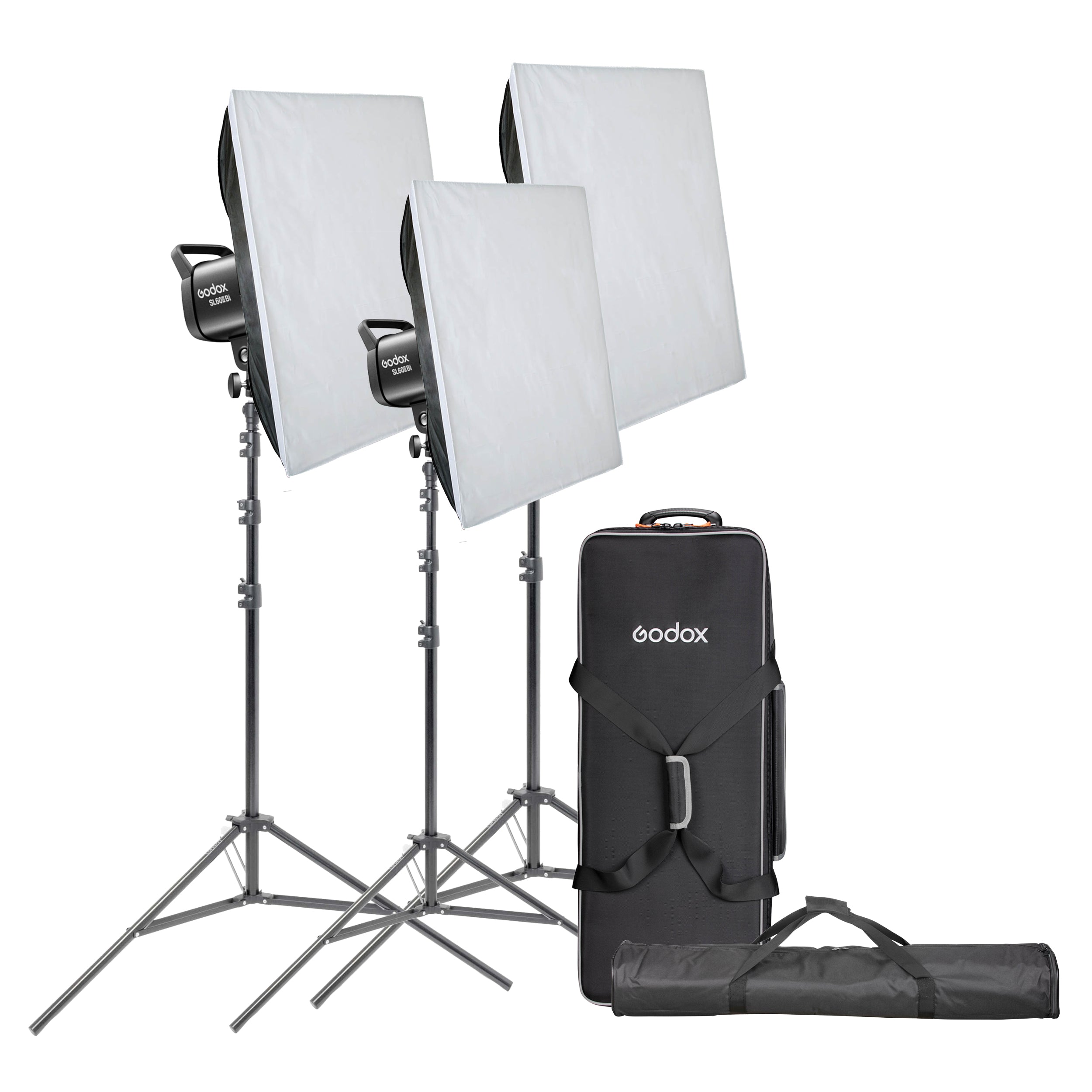 SL60IIBi Bi-Colour Small Handheld LED Light Triple Kit Softbox